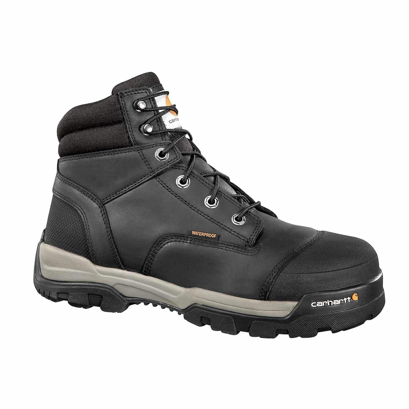 CARH CME6351-BLKOT-12M ENERGY 6" BLACK COMP BLACK OIL TANNED LEATHER CEMENT CONSTRUCTED WITH CARHARTT RUBBER OUTSOLE COMPOSITE TOE MENS