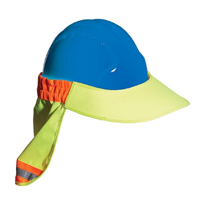 PIP 396-800-YEL EZ-COOL HARD HAT VISOR, ELASTIC BACK, REFLECTIVE TAPE, HI VIS YLW