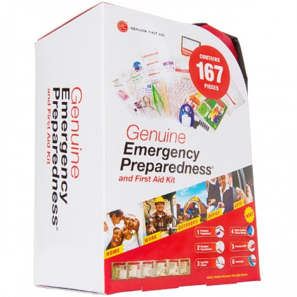 GENU 9999-2203 EMERGENCY PREPAREDNESS KIT SOFT NYLON CASE CONTAINS 167 CRUCIAL ITEMS