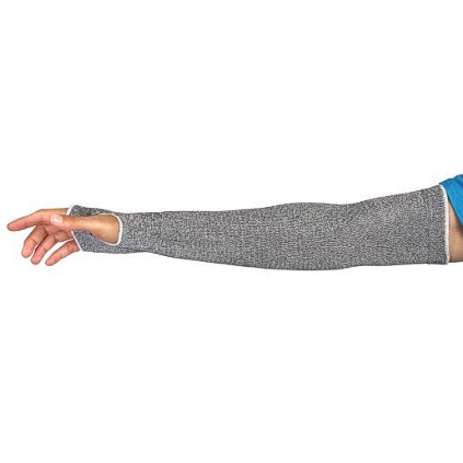 SGLV KTAG1T18/M TENACTIV SLEEVE - GREY TAPERED KNIT, SINGLE LAYER, 18IN, ASTM 2, MD SZS: XS-XL CASE ***WITHOUT THUMB HOLE***
