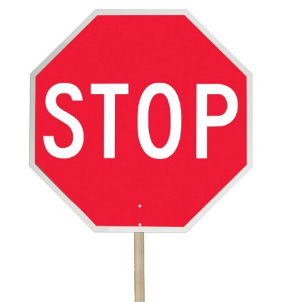 ACCUFORM FSP183 HARD BOARD 18" PADDLE SIGN MESSAGE: STOP/SLOW