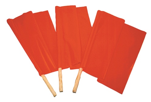 ACCUFORM FSG181 18X18 WARNING FLAG WITH/24" HANDLE ORANGE