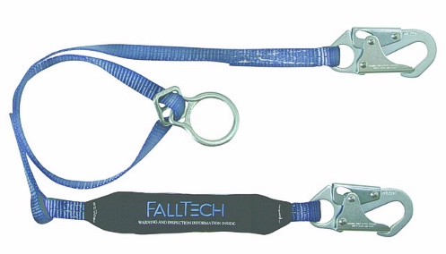 FALLTECH 8256 6 FOOT SINGLE LEG WITH TWO SNAP HOOKS SHOCK ABSORBING LANYARD