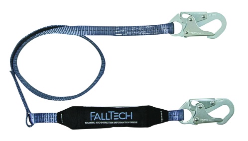 FALLTECH 8254 4 FOOT SINGLE LEG WITH TWO SNAP HOOKS SHOCK ABSORBING LANYARD