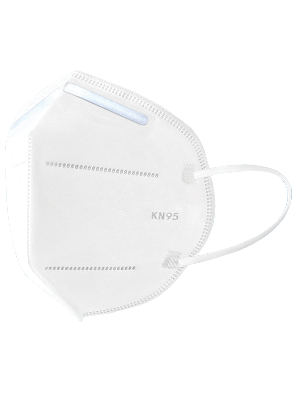 GLOGLOVE NW-KN95 LIGHTWEIGHT DISPOSABLE WHITE FILTRATION FACE MASK 10/BAG 5 BAGS/PK