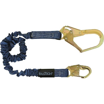 FALLTECH 82403 6' SAL SINGLE LEG;INTERNAL ENERY ABORBING ELASTECH WITH REBAR HOOK LANYARD
