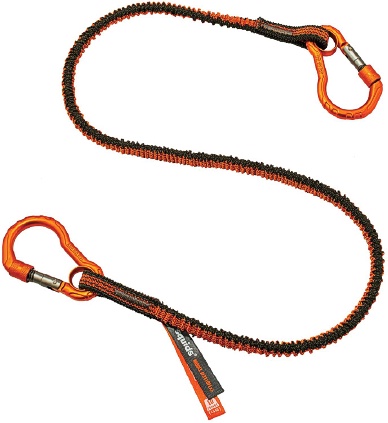 ERGODYNE 19822 TOOL LANYARD DUAL CARABINER - 10LBS 3110F(X) STANDARD ORANGE & GRAY