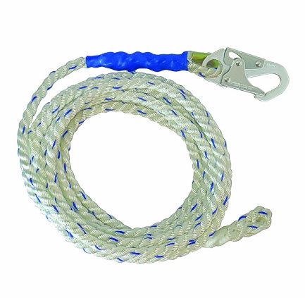 FALLTECH 8200 100' VLL SNAP HOOK + BACK SPLICE 5/8" WHITE