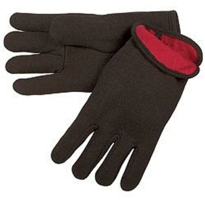 MCR-MEMPHIS-GLOVE 7900L RED LINED BROWN JERSEY DRIVER STYLE SLIP- ORS P/N 127-7900L
