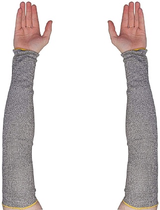 SGLV KTAG1T18/XS TENACTIV SLEEVE GREY TAPERED, SINGLE LAYER 18IN *****WITHOUT THUMB HOLE******