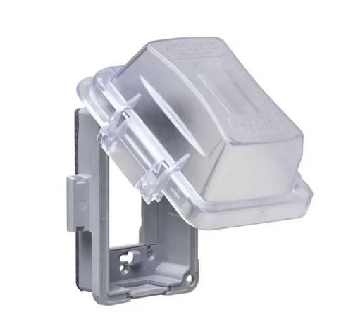 TAYMAC, MM420C, Weatherproof Cover, 1-Gang, EXTRA DUTY®, Clear, 2-3/4 in Deep, Universal Fit Adapter System