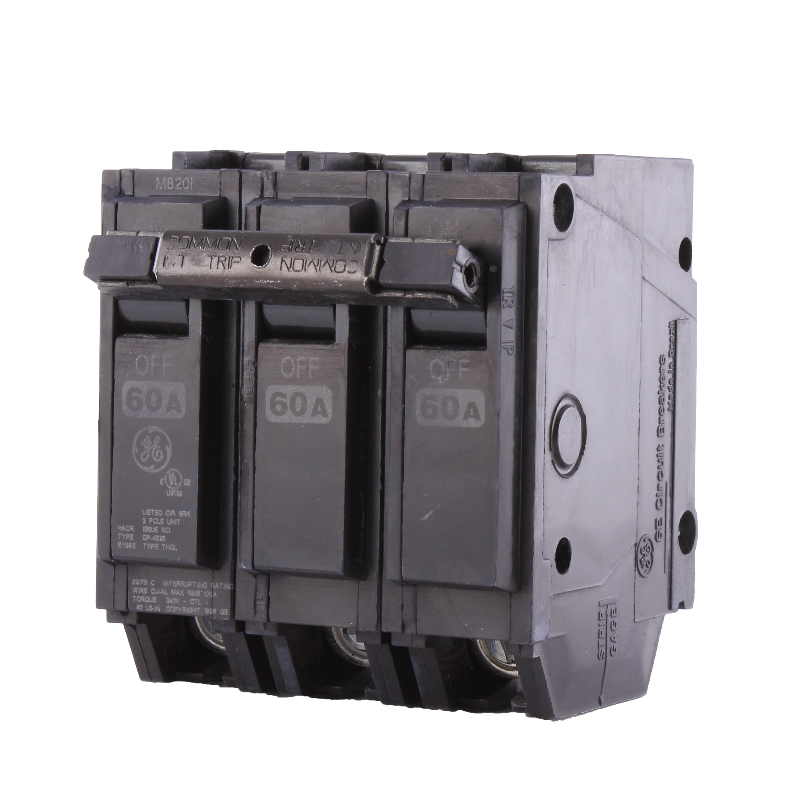 ABB, THQL32060, Circuit Breaker, 60 A, 240 V, 3-Pole, Thermal Magnetic, 10kA Interrupt Rating