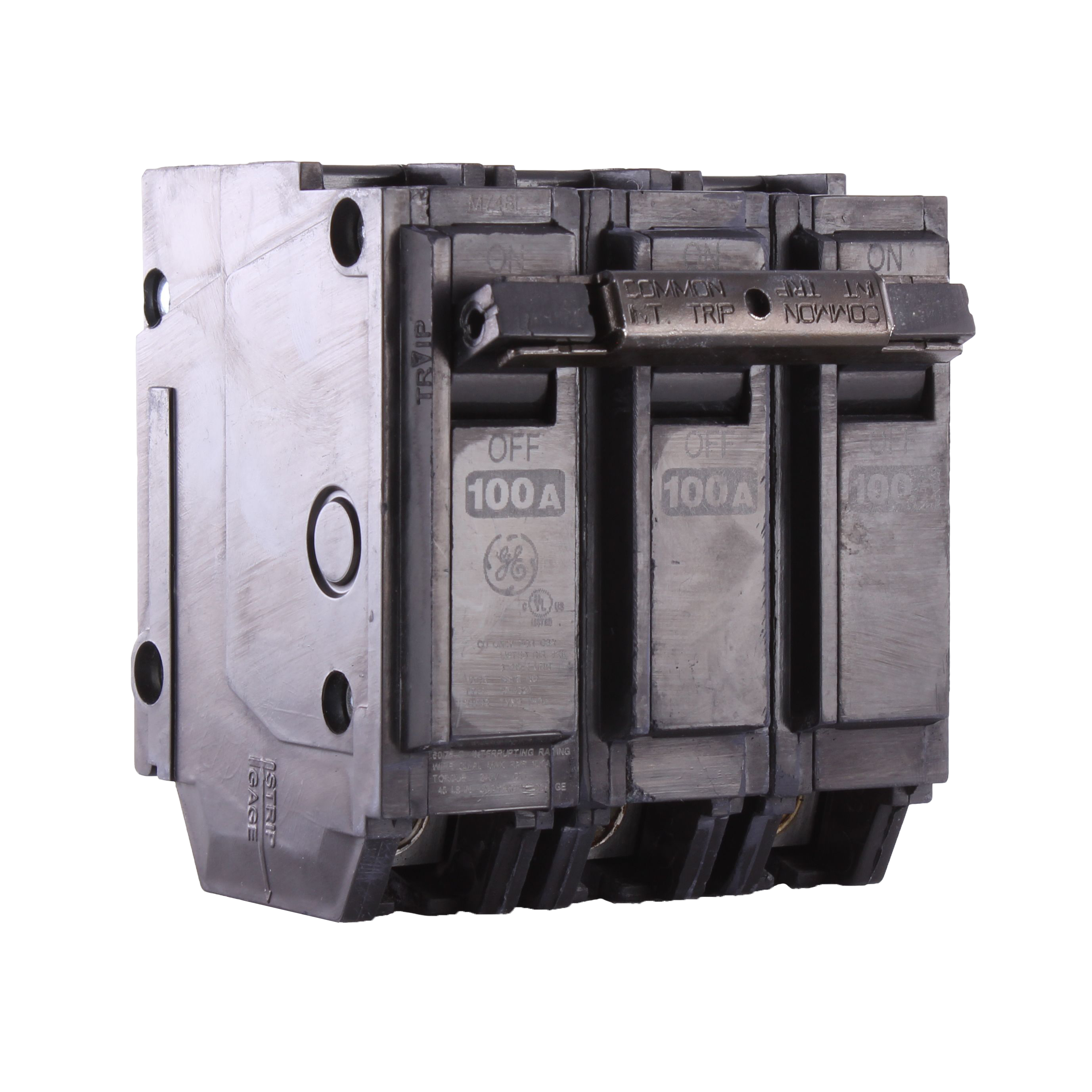 ABB, THQL32100, Circuit Breaker, 3 Pole, 100 A, 240 V, HACR, Thermal Magnetic, 10kA Interrupt Rating