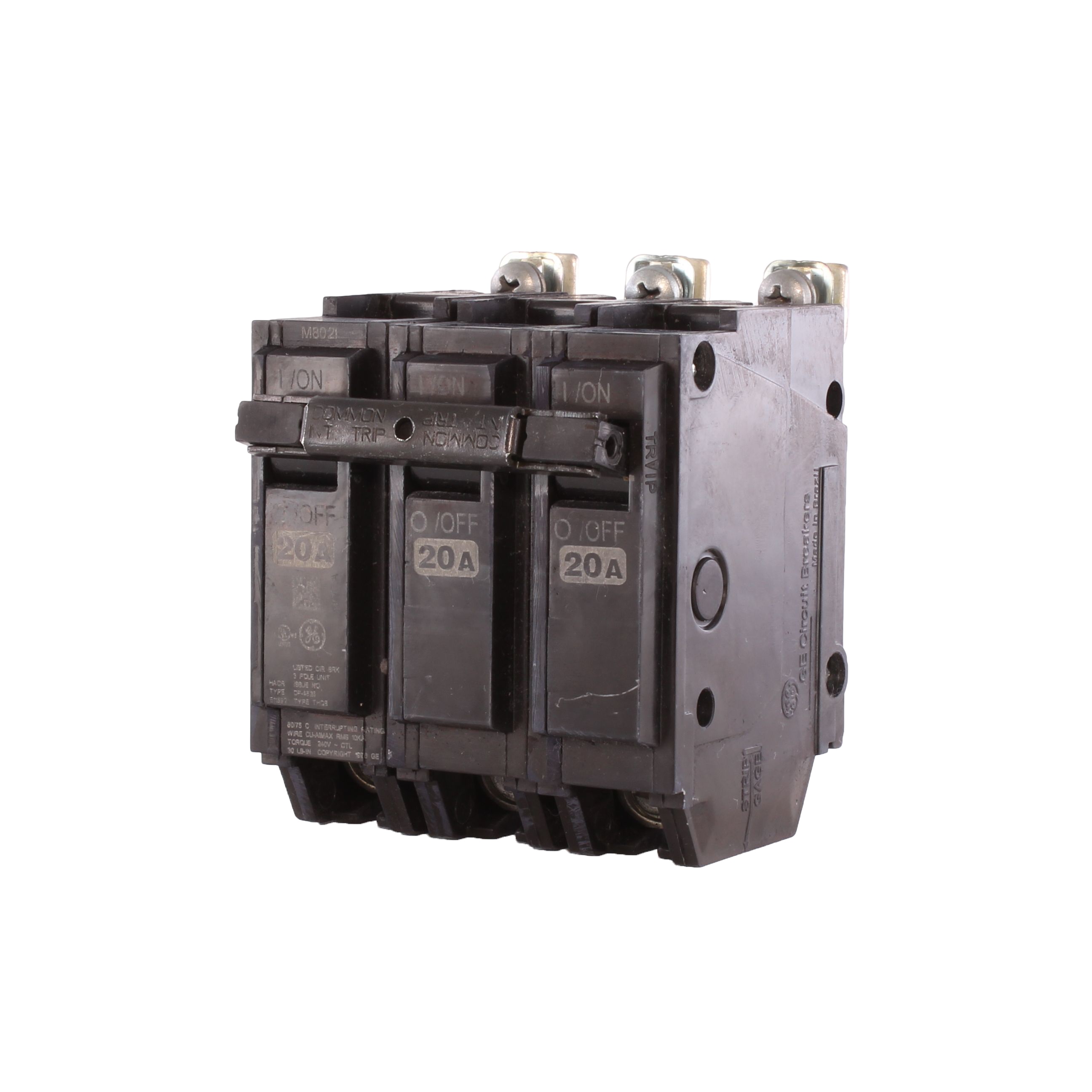ABB, THQB32020, Circuit Breaker, 20 A, 3 Pole, 240 V, Thermal-Magnetic