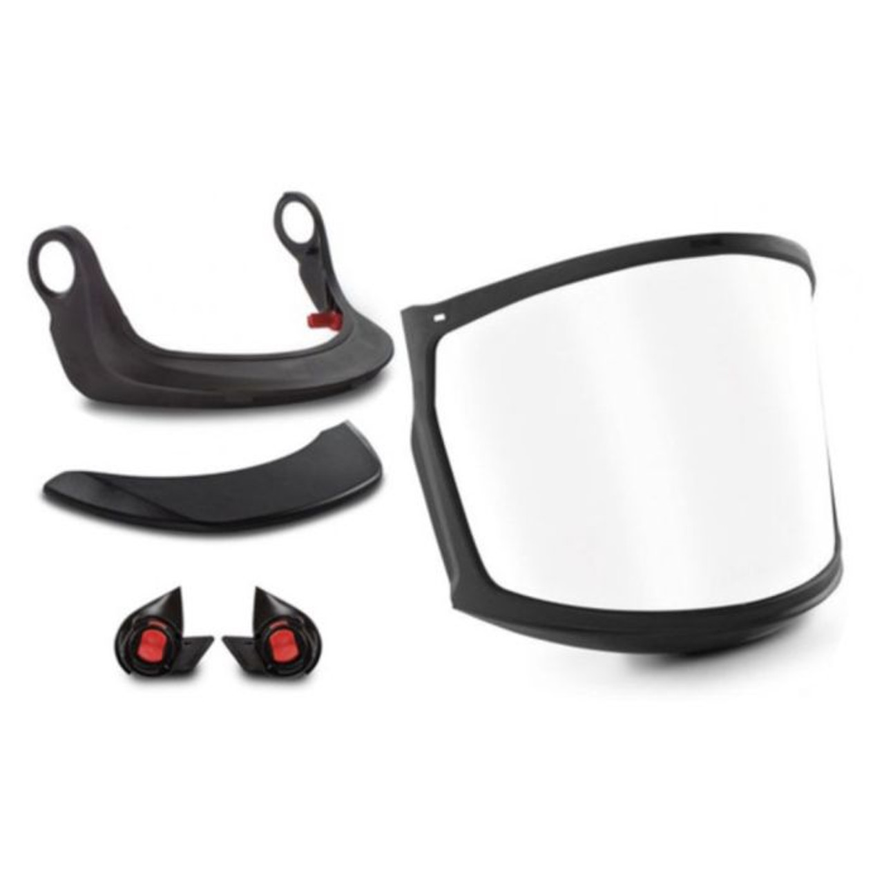 KASK WKI00010-500 CLEAR FULL FACE ZENITH VISOR KIT (ZEN FF VISOR WVI00008.500 + ADAPTERS WAC00009 + CARRIER WAC00010 + PEAK WVI00011)