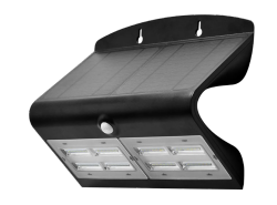 SOLTECH STL-VIOS684WMBK VIOS SOLAR LED WALL LIGHT 6.8W 800L 4000K BLACK FINISH