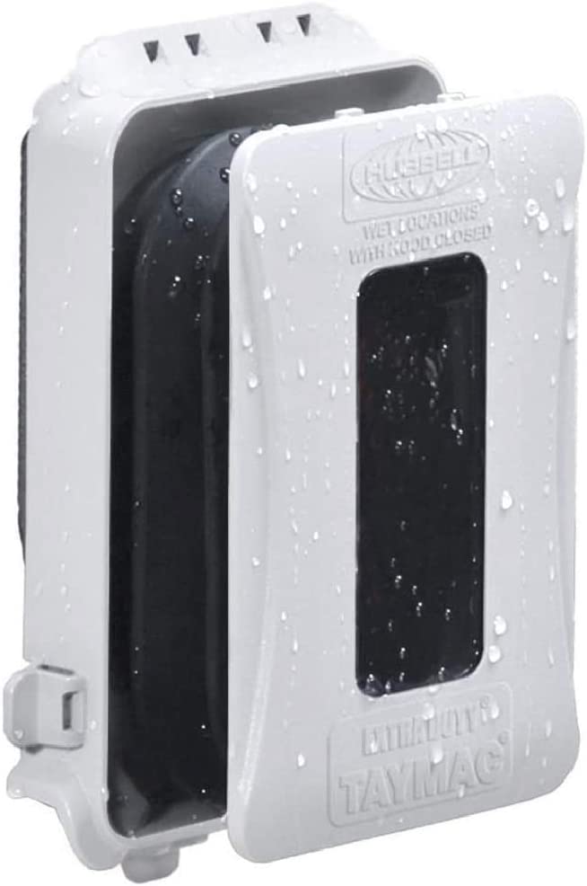 TAYMAC, ML500W, Weatherproof In-Use Cover, Expandable, NEMA 3R, Polycarbonate, 30.55 cu.in, White