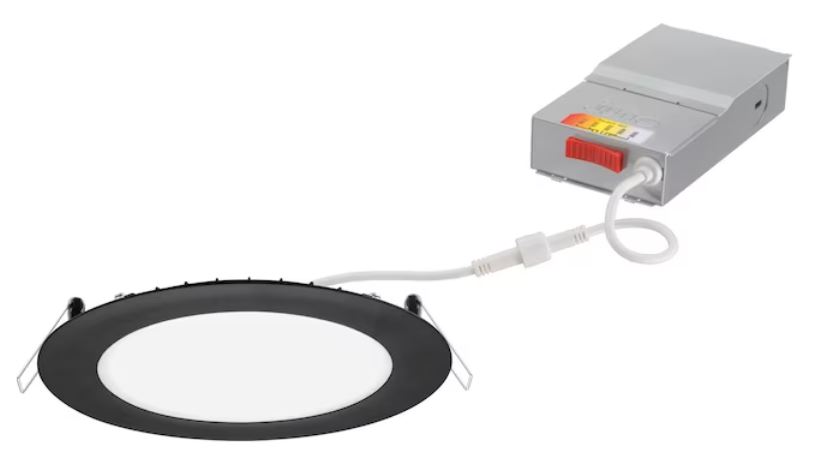 JUNO WF6-SWW5-90CRI-MB-M6 6IN WAFER-THIN LED DOWNLIGHT 5CCT SWITCHABLE (27K, 30K, 35K, 40K 50K),90+ CRI,MATTE BLACK, MASTER PACK OF 6                           **** CI# 2678TF ****