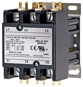 BRBR-BRUL BUC338UMM20 3P 30A 120V COIL DEFINITE PURPOSE CONTACTOR ALT# DPC330120