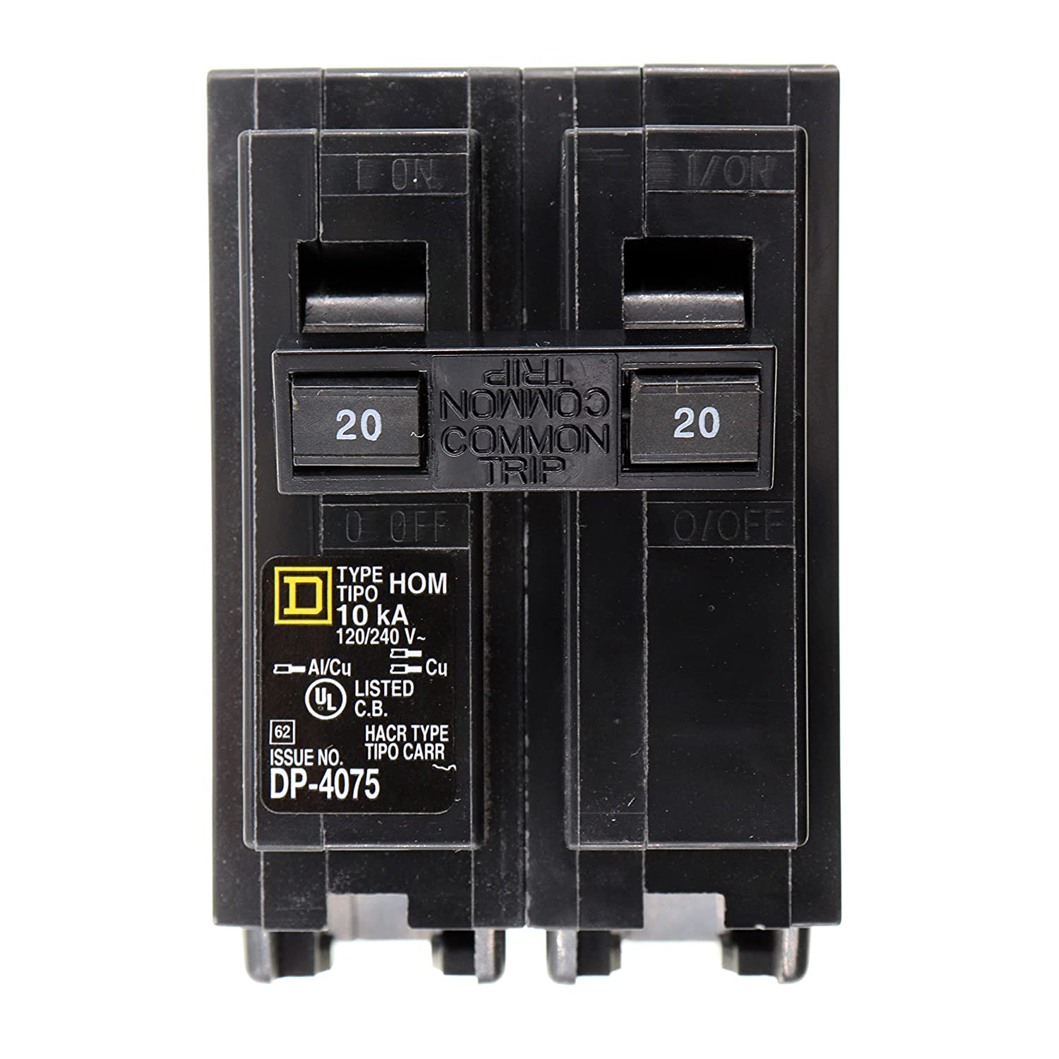 BRBR-SQD HOM220 2P 20A 240V 10K HOMELINE CIRCUIT BREAKER
