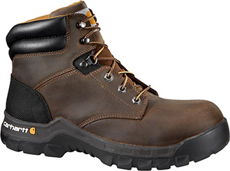 CARH CWF5355-BROWN OIL TANNED-6.5M/W RUGGED FLEX 6" COMPOSITE TOE WORK BOOT LEATHER RUBBER COMPOSITE TOE WOMEN'S