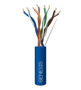 GENE 50881106 24/4 CAT 5E PLENUM BLUE 1000' PULL BOX