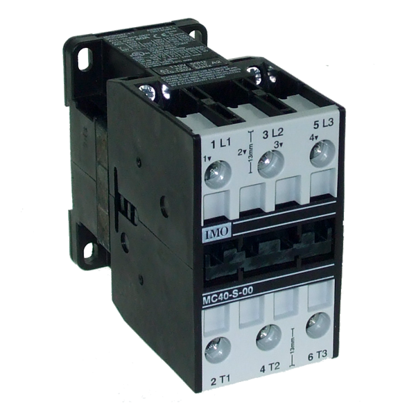 IMO MC40-S-00110 CONTACTOR 3 POLE OPEN 18.5KW 40A AC3 110V AC COIL OVERLOAD = MCOR-2-¦