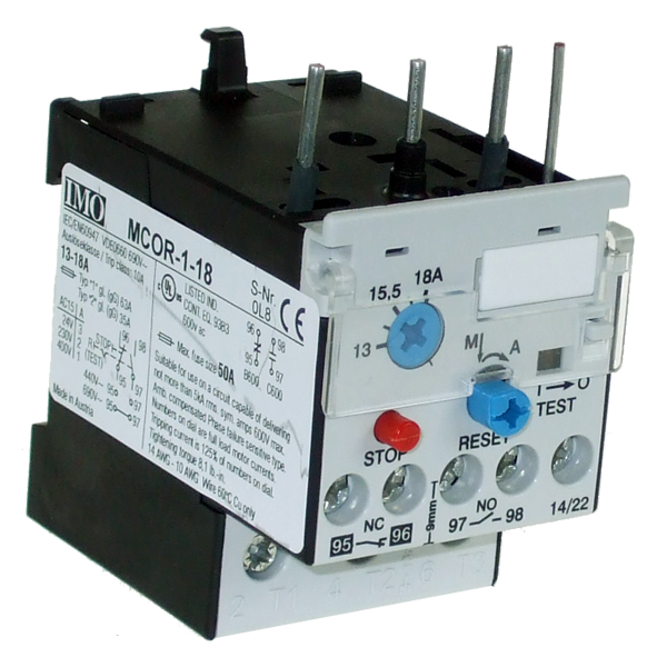 IMO MCOR-1-32 Thermal Overload Relay 23-32A/YD 40-55A MC10 To MC22 Man/Auto Reset 1 NO and 1NC Contact