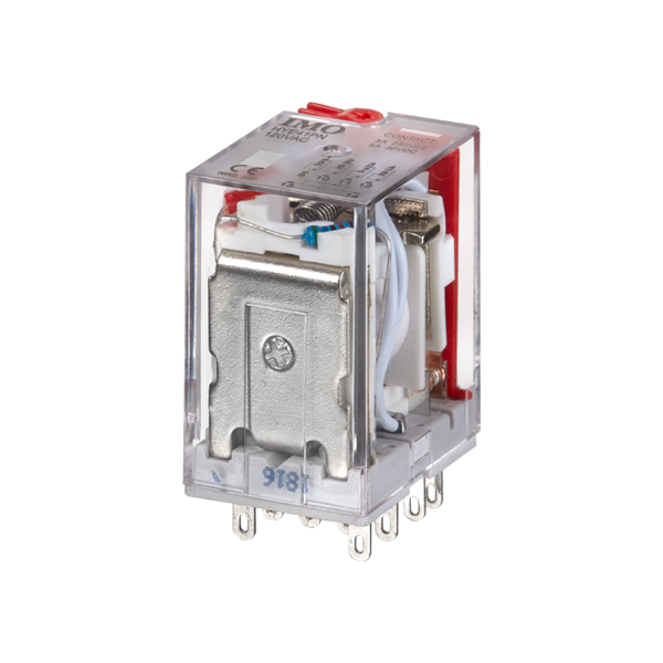 IMO HYE41PN120AC GENERAL PURPOSE POWER RELAY 4PCO 5A 120VAC UP TO 1.8VA PLUG-IN LED&MANUAL TEST/LATCH
