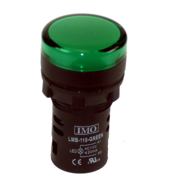 IMO LMB-24-GREEN LED PILOT LIGHT 24V AC/DC GREEN IP65