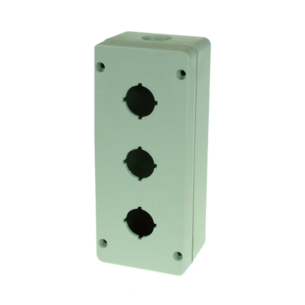 IMO BG3 PUSHBUTTON ENCLOSURE 3 HOLE GREY