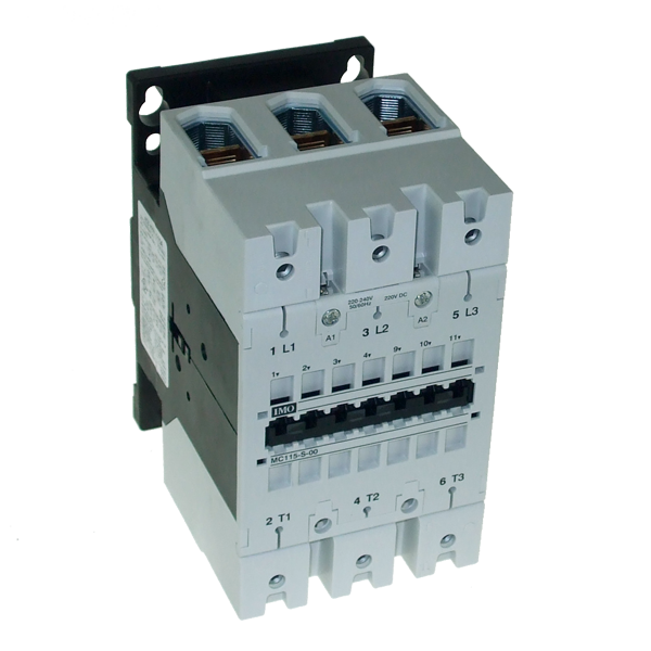 IMO MC115-S-00230 CONTACTOR 3 POLE OPEN 55KW 115A AC3 220-240V 50/60HZ 220V DC COIL OVERLOAD = MCOR-4-...