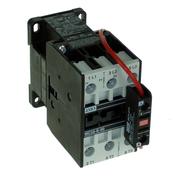 IMO MC40-S-00=24 CONTACTOR 3 POLE OPEN 18.5KW 40A AC3 24V DC COIL OVERLOAD = MCOR-2-¦