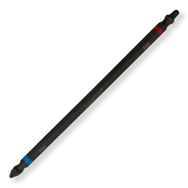 RACK 70226BR BULK IMPACT BIT-DBLE END-PHILLIPS #2 & ROB #2 X 6" -BLUE/RED