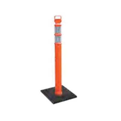 CORTINA 03-734 EASY GRAB DELINEATOR POSTS, 45 IN H, POLYETHYLENE, ORANGE/SILVER (2)3" HIGH INTENSITY PRISMATIC COLLARS