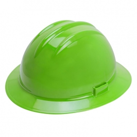 BULLARD 35HGR FULL BRIM HI VIZ GREEN HARD HAT W/ 6 POINT RACHET XLARGE