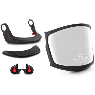 KASK WKI00011.500 ZENITH FULL FACE AIR VISOR KIT CLEAR (WKI00012-500 ZENITH VISOR KIT, WAC00009 ADAPATOR, WAC00010 CARRIER, & WVI00011 PEAK)