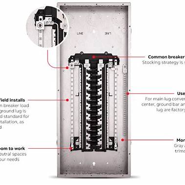 ABB, PLM4020W, Load Center, 200 A, 120/240V ac, 1 Phase, Indoor, 40 Circuit