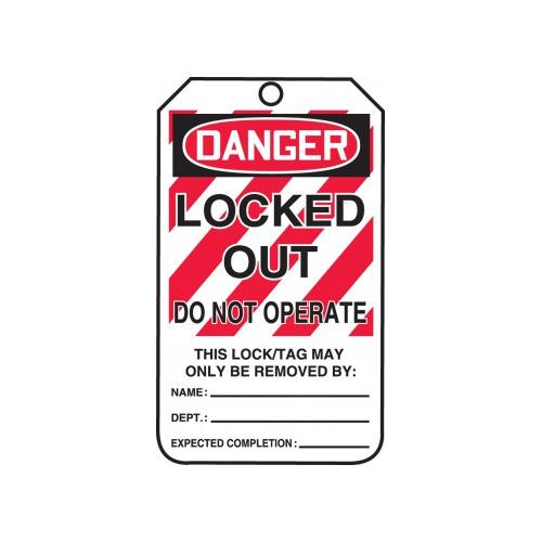 ACCUFORM MLT407LTM LOCKED OUT DO NOT OPERATE TAGS 5/PK