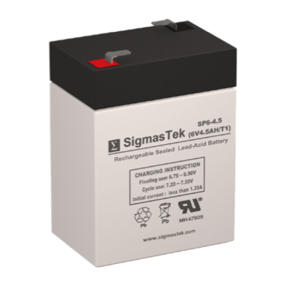 BATT SP6-4.5  6V 4.5AH SEALED LEAD/ACID BATTERY (WIRE LEADS NOT INCLUDED) (UB645) (PS-640F) BP6-5 (5AMP)