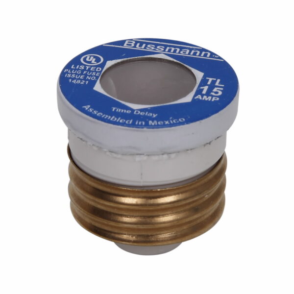 BRBR-BUSS TL-15 15A PLUG FUSE 125V AC SCREW IN FUSE GT15 TIME DELAY