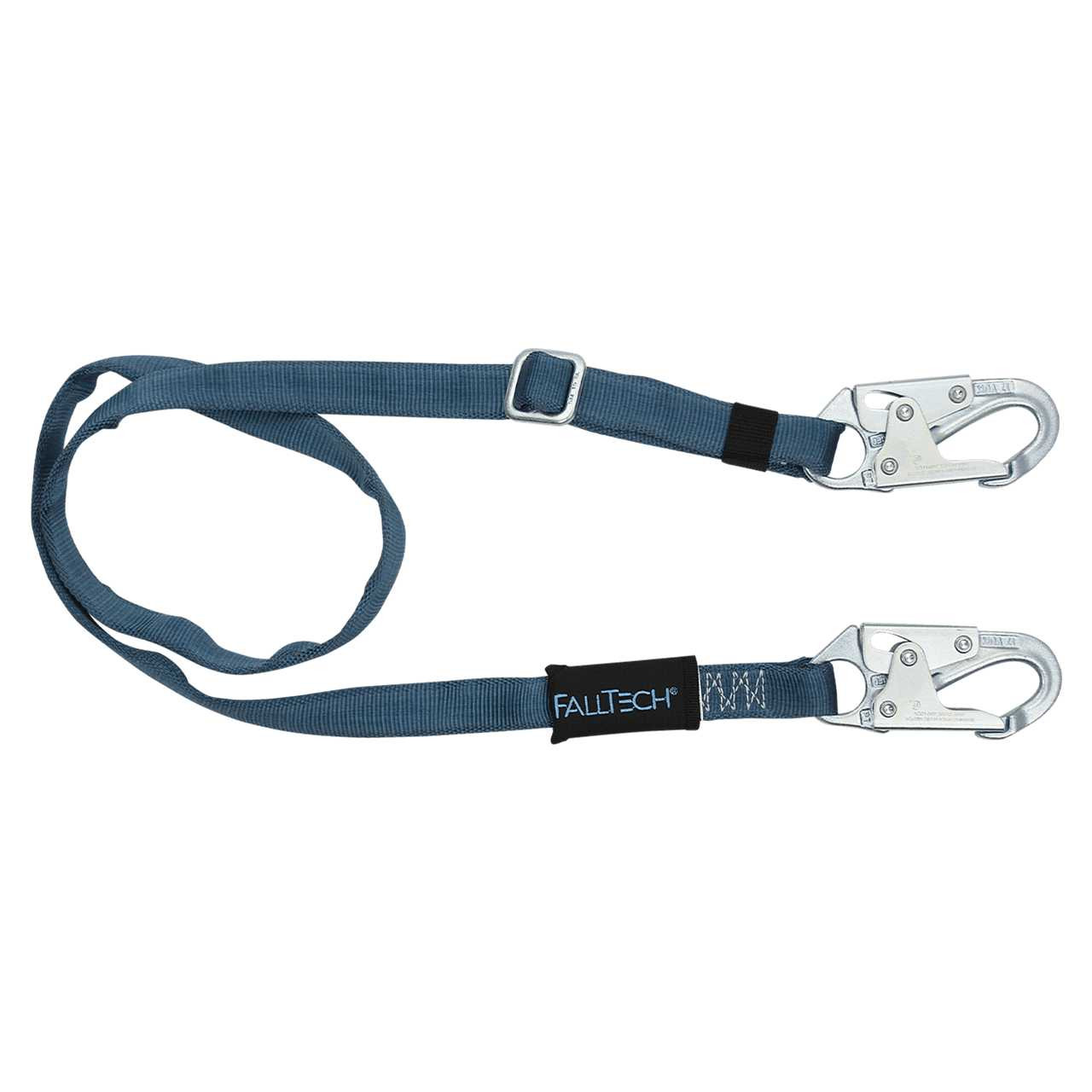 FALLTECH 8209 RESTRAINT LANYARD ADJUSTABLE 4' TO 6'SINGLE LEG 2 SNAP HOOKS