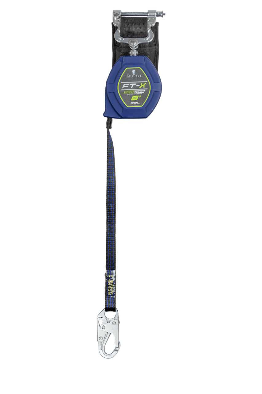 FALLTECH 84108SP1 8 EDGECORE FT-X CLASS 2 LE SRL, SINGLE-LEG WITH STEEL SNAP HOOK