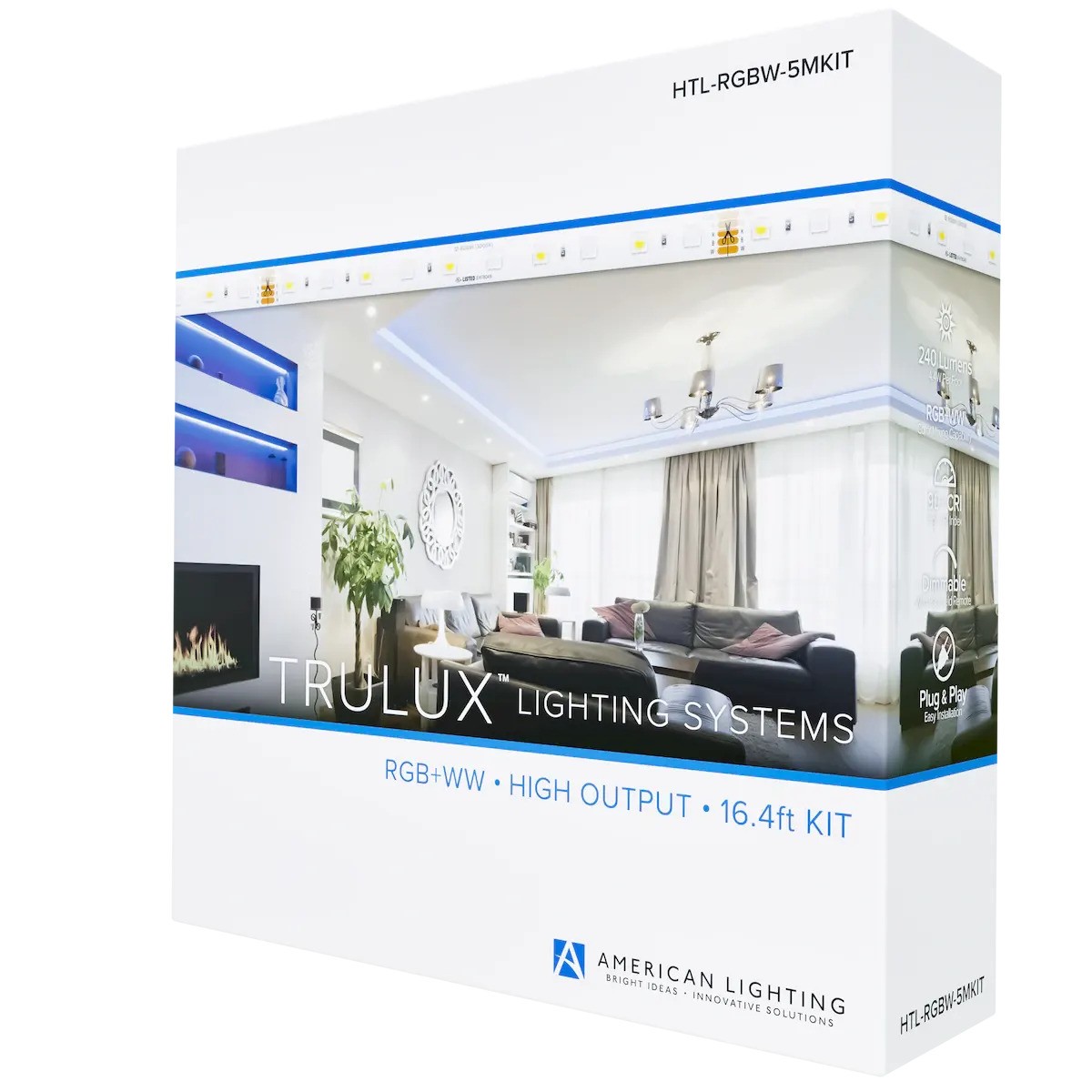 AMER HTL-RGB-5MKIT ULTRA WARM LED TAPE LIGHT KIT 2700K 16.4'